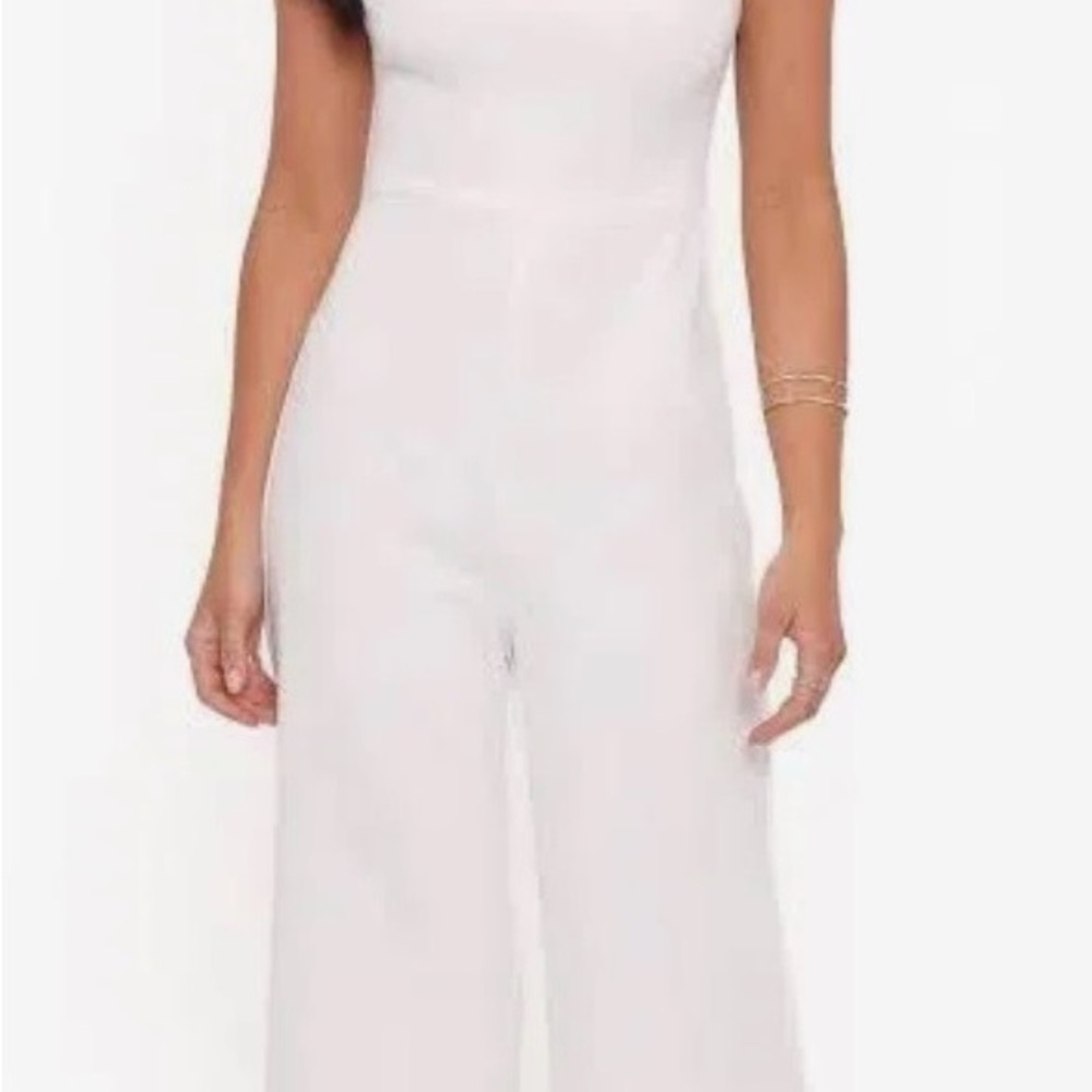 Petal & Pup White Wide-Leg Sleeveless Jumpsuit
